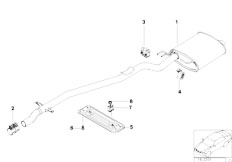 E39 525tds M51 Sedan / Exhaust System Exhaust System Rear