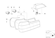 E32 730i M60 Sedan / Lighting/  Rear Light