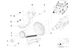 E46 318d M47 Sedan / Engine Timing Timing Chain Lower P