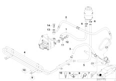 E30 325ix M20 2 doors / Steering/  Hydro Steering Oil Pipes-2