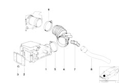 E34 518g M43 Touring / Fuel Preparation System/  Volume Air Flow Sensor