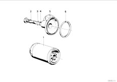 E12 520 M20 Sedan / Engine/  Lubrication System Oil Filter