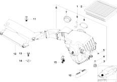 E46 318i M43 Sedan / Fuel Preparation System/  Suction Silencer Filter Cartridge