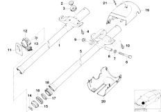 Z3 Z3 1.8 M43 Roadster / Steering/  Fixed Steering Column Tube-2
