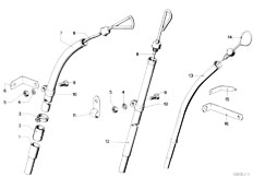 E12 520i M10 Sedan / Engine Oil Pan Oil Level Indicator-2