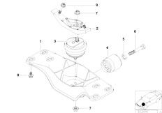 E39 535i M62 Sedan / Engine And Transmission Suspension Gearbox Mounting-2