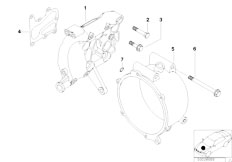 E38 750iL M73 Sedan / Engine Electrical System Single Parts F Alternator Water Cooled