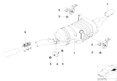 E46 328i M52 Touring / Exhaust System/  Rear Silencer