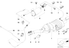 E46 323i M52 Sedan / Exhaust System Rear Silencer With Exhaust Flap