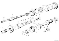 E12 528i M30 Sedan / Manual Transmission Getrag 262 Gear Wheel Set Single Parts-2