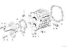 E12 525 M30 Sedan / Manual Transmission/  Getrag 262 Housing Attaching Parts
