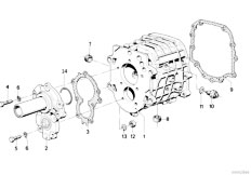 E12 525 M30 Sedan / Manual Transmission/  Getrag 262 Housing Attaching Parts