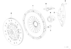 E38 730iL M60 Sedan / Clutch/  Clutch Twin Mass Flywheel-2