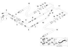 E39 525tds M51 Touring / Brakes/  Rear Brake Pipe Asc Dsc