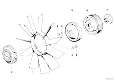 E34 535i M30 Sedan / Engine/  Cooling System Fan Fan Coupling