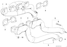 E52 Z8 S62 Roadster / Engine Exhaust Manifold