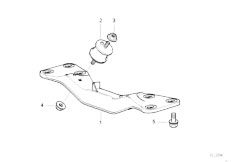 E38 750iLS M73 Sedan / Engine And Transmission Suspension/  Transmission Suspension