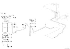 E34 525i M50 Sedan / Fuel Supply Activated Carbon Container Tubing-2