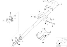 Z3 Z3 M3.2 S50 Roadster / Steering/  Fixed Steering Column Tube