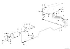 E12 528i M30 Sedan / Fuel Supply Exp Tank Activated Carbon Container