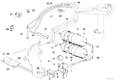 E32 750iL M70 Sedan / Fuel Supply/  Fuel Supply Double Filter