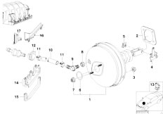 E38 750iL M73N Sedan / Brakes/  Power Brake Unit Depression