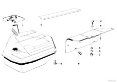 E12 535i M30 Sedan / Fuel Supply/  Fuel Tank Heat Resistant Plate