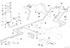 E31 840Ci M62 Coupe / Fuel Supply/  Activated Carbon Container Fuel Ventilat