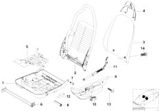 Z3 Z3 1.9 M43 Roadster / Seats/  Bmw Sports Seat Backrest Frame