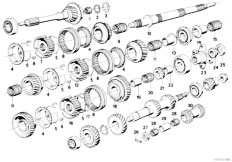 E21 320 M20 Sedan / Manual Transmission Getrag 245 10 11 Gear Wheel Set Parts