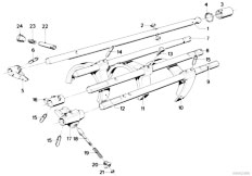 E12 518 M10 Sedan / Manual Transmission/  Getrag 245 10 11 Inner Gear Shift Parts