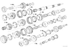 E12 535i M30 Sedan / Manual Transmission/  Getrag 265 5 Gear Wheel Set Repair Kit