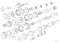E30 M3 S14 Cabrio / Manual Transmission/  Getrag 265 5 Gear Wheel Set Sing Part-2