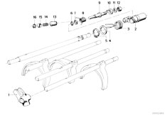 E12 528 M30 Sedan / Manual Transmission/  Getrag 265 5 Inner Gear Shifting Parts-3