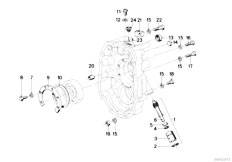 E30 M3 S14 2 doors / Manual Transmission/  Getrag 265 6 Case Cover Speedo Drive