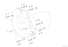 E32 730iL M30 Sedan / Manual Transmission/  Gearbox Mounting