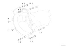E34 524td M21 Sedan / Manual Transmission/  Gearbox Mounting