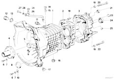 E34 M5 S38 Touring / Manual Transmission Getrag 280 Housing Attaching Parts