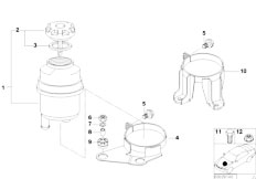 Z3 Z3 1.9 M43 Roadster / Steering Oil Carrier Single Parts-2