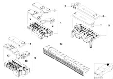 E38 735i M62 Sedan / Vehicle Electrical System/  Single Components For Fuse Box-2