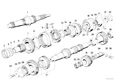 E34 M5 3.8 S38 Sedan / Manual Transmission/  Getrag 280 Gear Wheel Set Single Parts-2