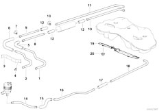 E38 750i M73 Sedan / Fuel Supply/  Fuel Pipe