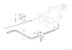 E32 750iLS M70 Sedan / Fuel Supply/  Fuel Supply Tubing