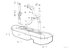 E30 M3 S14 2 doors / Fuel Supply/  Fuel Tank Fuel Feed