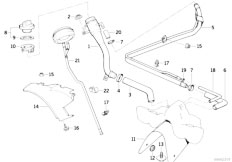 E31 840i M60 Coupe / Fuel Supply/  Filler Pipe