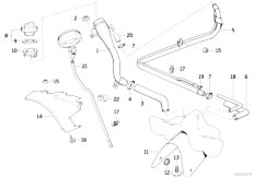 E31 850CSi S70 Coupe / Fuel Supply/  Filler Pipe