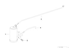 E36 318i M43 Sedan / Fuel Supply/  Activated Carbon Container Tubing