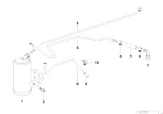 E36 M3 S50 Coupe / Fuel Supply/  Activated Carbon Container Tubing