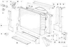 E34 530i M30 Sedan / Radiator Radiator Frame