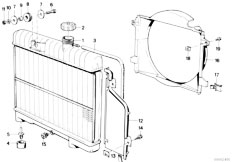 E30 318i M10 4 doors / Radiator Radiator Frame